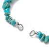 Dyed Natural Howlite Chip Nylon Braided Beaded Bracelet Making AJEW-JB01296-04-2