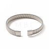 304 Stainless Steel Flat Snake Chains Shape Open Cuff Bangle for Women BJEW-C0033-05P-3