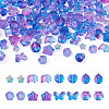 Biyun 160Pcs 8 Style Transparent Spray Painted Glass Beads GLAA-BY0001-01-11