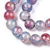 Baking Painted Crackle Glass Bead Strands X1-DGLA-R053-03H-3