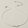 Alloy Number 333 Pendant Resin Imitation Pearl White Round Beaded Necklaces for Women FS-WGE7FDC-12-1