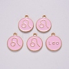 Alloy Enamel Pendants ENAM-S124-01B-09G-2