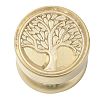 Golden Tone Round Wax Seal Brass Stamp Heads AJEW-M040-01G-R-2