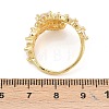 Brass Micro Pave Cubic Zirconia Cuff Rings for Women RJEW-Z113-48G-3
