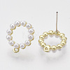 Alloy Stud Earring Findings PALLOY-N0149-09-2