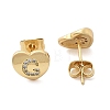 Rack Plating Brass Micro Pave Clear Cubic Zirconia Stud Earrings EJEW-K299-01G-G-4