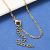 Ion Plating(IP) 304 Stainless Steel Cable Chain Necklace STAS-T040-PJ205-45-3