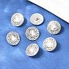 Tibetan Style Alloy Shank Buttons TIBE-Q044-04AS-RS-3