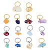 12 Sets 2 Colors  Natural Mixed Stone Charms G-FH0001-87-1