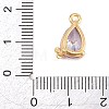Brass Micro Pave Cubic Zirconia Charms KK-D265-01B-G-3