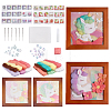 Olycraft 2 Sets 2 Style Unicorn Pattern Photo Frame Needle Felting Kits for Beginners DIY-OC0012-15-1