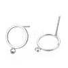 Brass Stud Earring Findings KK-S348-358-P-2