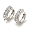 Rack Plating Brass Micro Pave Clear Cubic Zirconia Hoop Earrings Finding EJEW-B062-12P-1