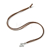 Brass Macrame Pouch Stone Holder Pendant Necklaces NJEW-JN04653-01-7