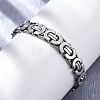 304 Stainless Steel Byzantine Chain Bracelets for Women Men BJEW-R018-22P-02-5