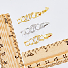 10Pcs 2 Colors Rack Plating Brass Micro Pave Clear Cubic Zirconia Watch Band Clasps ZIRC-DC0001-08-3