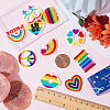 20Pcs 10 Style Pride Style & Rainbow Color Printed Acrylic Pendants SACR-SC0001-23-3