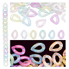 216Pcs 6 Colors Acrylic Luminous Linking Rings MACR-CA0001-26-1