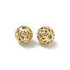 Brass Micro Pave Clear Cubic Zirconia Beads KK-D228-09G-1