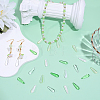 100Pcs 4 Colors Baking Paint Transparent Glass Pendants FIND-SC0023-48-7