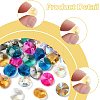 160Pcs 8 Colors Glass Charms RGLA-FS0001-24-2