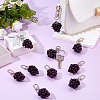 10Pcs Resin Grape Pendant Decorations KEYC-FH0001-82-4