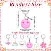12Pcs 6 Style Acrylic Keychains KEYC-HY0001-40-2