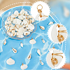 80Pcs 8 Styles Natural Mixed Shell Pendants PALLOY-BM00008-6