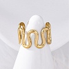 Wave 304 Stainless Steel Finger Rings for Women RJEW-F174-06G-1