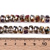 Electroplate Transparent Glass Beads Strands EGLA-N022-04A-D03-4