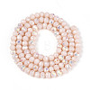 AB Color Plated Opaque Glass Rondelle Beads Strands EGLA-T029-4mm-09C-2