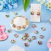 25Pcs Polymer Clay Heart & CCB Square Frame Links Connector Charms CLAY-TADJ0001-05-6