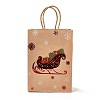 Christmas Theme Hot Stamping Rectangle Paper Bags LS-CARB-F011-02D-1