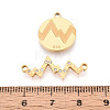 304 Stainless Steel Crystal Rhinestone Split Pendants STAS-T074-13G-4