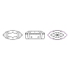 Preciosa® MAXIMA Crystal Sew-On Cups LS-Y-PRC-SE10-90300-S-5