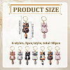 14Pcs 7 Styles Alloy Enamel Cat Shape Pendant Locking Stitch Markers HJEW-ME00172-2