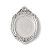 Brass Brass Pendant Cabochon Settings KK-V005-02P-01-1