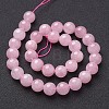 Natural Rose Quartz Beads Strands GSR12mmC034-5