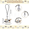 Alloy Enamel Pendant Mobile Straps HJEW-SW00044-2