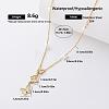 Fashion 304 Stainless Steel Resin Butterfly Pendant Necklaces for Women NK5121-2-1