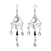 Halloween Stainless Steel Glass Dangle Earrings EJEW-TA00833-3