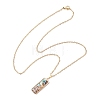 Natural Paua Shell Pendant Necklaces NJEW-JN05141-03-4
