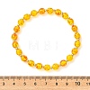 Resin Imitation Amber Round Beaded Stretch Bracelets BJEW-JB14312-4