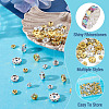 120Pcs Brass Rhinestone Spacer Beads RB-TA0001-36B-5