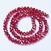 Electroplate Glass Beads Strands X-EGLA-A034-T6mm-B07-2
