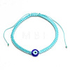 Evil Eye Lampwork Bead Braided Bead Bracelets NE0234-10-1