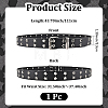 1Pc Star Eyelet PU Leather Waist Belts for Jeans AJEW-CL0005-63-2