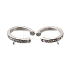 Brass Micro Pave Cubic Zirconia Ear Cuff Findings KK-K426-09P-1