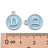 Platinum Plated Alloy Enamel Charms ENAM-S118-04D-P-3