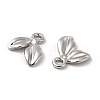 Rack Plating Alloy Leaf Charms FIND-G044-07P-3